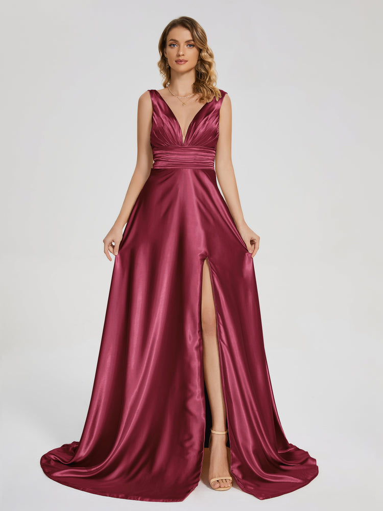 Robe sans bretelles sexy à col en V et à imprimé floral pour femmes Robe sans bretelles sexy à col en V et à imprimé floral pour femmes