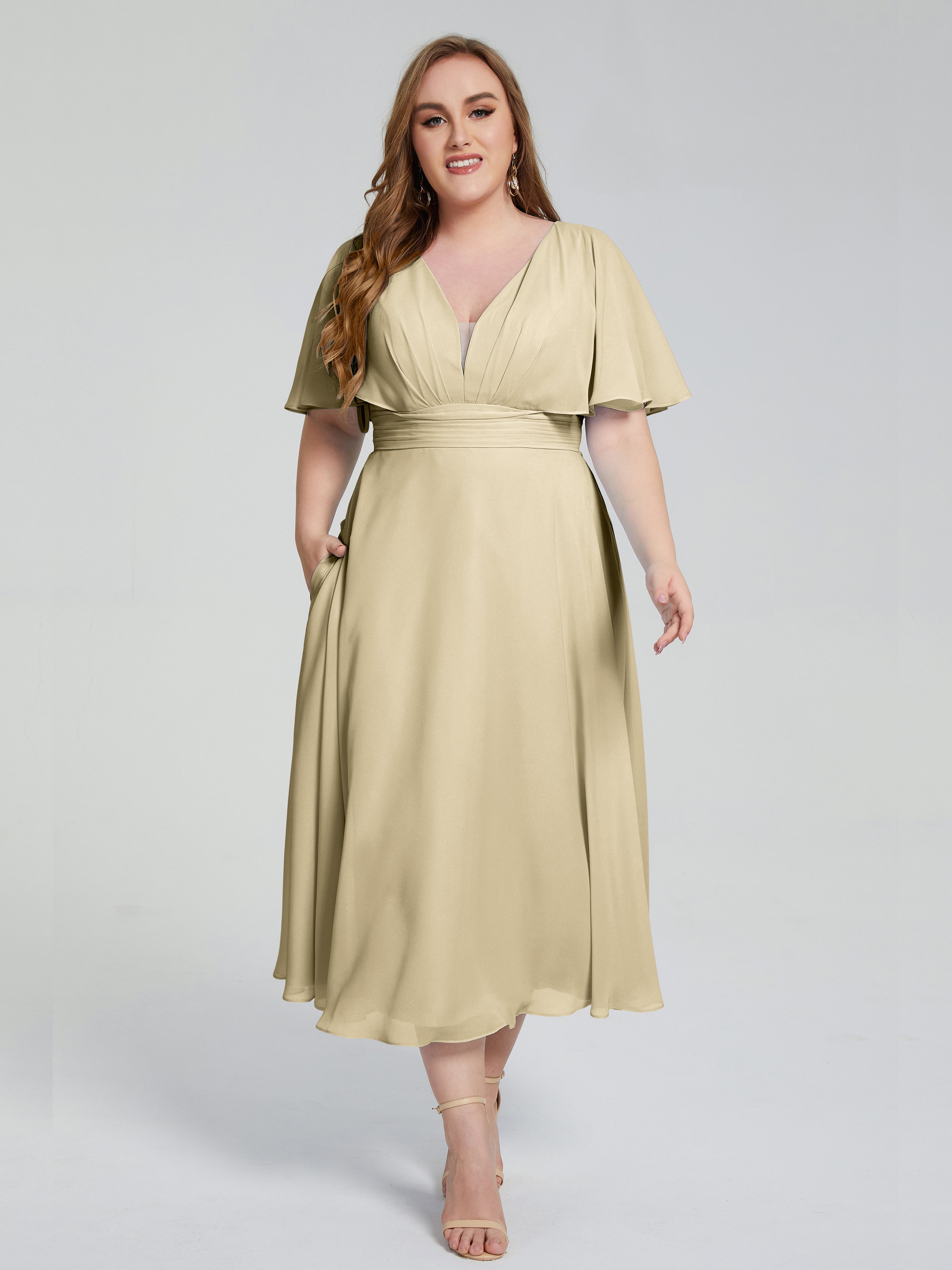 Robe empire longue grande taille sale